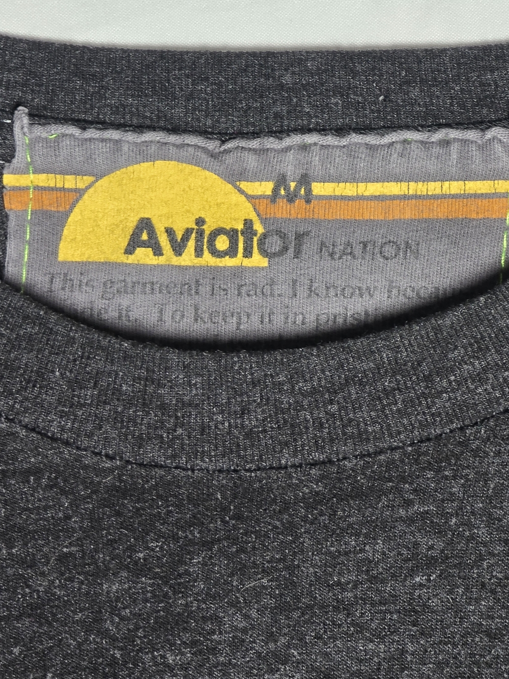 Aviator Nation Lightweight Graphic T‑Shirt Will Ferrell Best Night Green Alien M - Picture 4 of 6